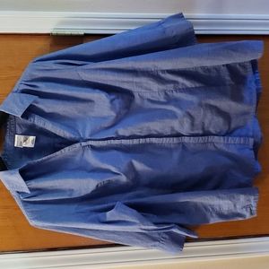 Just My Size Button Down Top, Size 4X, Blue (B2)